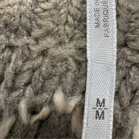 Free People Through the Storm Fair Isle Knit Sweater Sz M Taupe - Picture 4 of 10